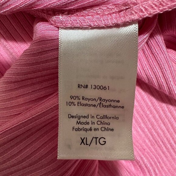 L*Space‎ Skyler Cover Up Dress Size XL Pink Stretch Cut Out Pullover Midi NWT - Picture 11 of 12